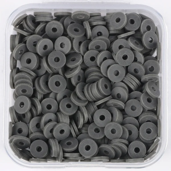 Clay Beads Kit: 500pcs 6mm Black & White Round - Image 8