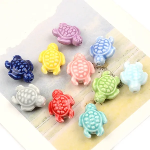 10pcs Sea Turtle Clay Beads Kit for Jewelry Making