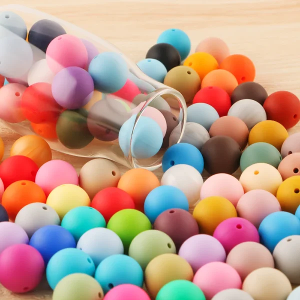 Clay Beads Kit, 15mm Silicone Beads for DIY Jewelry - Image 2