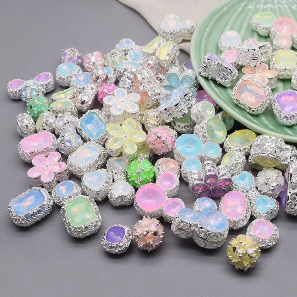 Clay Beads Kit Alloy Heart & Flower Beads - Image 6