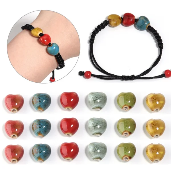 Clay Beads Kit 12mm Heart Beads for Jewelry - Image 5