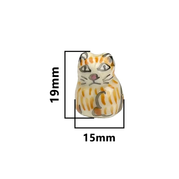 Clay Beads Kit: Hand-Painted Cat Ceramic Beads - Image 2