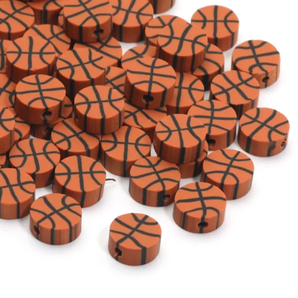 Clay Beads Kit: 9mm Basketball Beads (20/50/100pcs) - Image 2