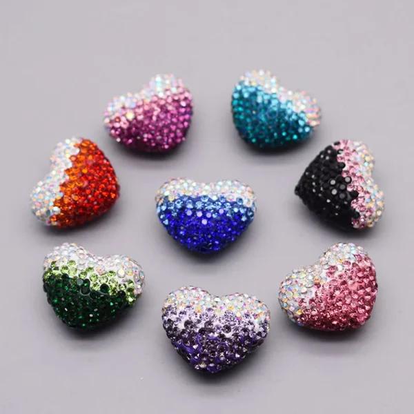 Clay Beads Kit - 23mm Gradient Heart Beads for Jewelry - Image 5