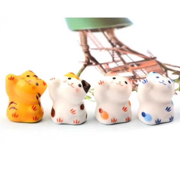 Clay Beads Kit Cute Lazy Cat Ceramic Beads for Jewelry - Image 4