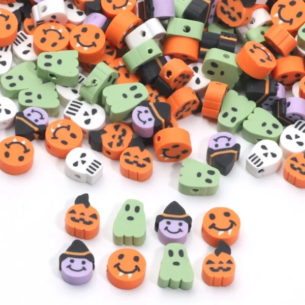 Clay Beads Kit Halloween Polymer Clay Spacer Beads - Image 6