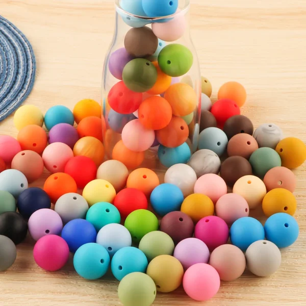 Clay Beads Kit, 15mm Silicone Beads for DIY Jewelry - Image 3