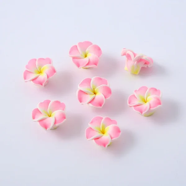 Clay Beads Kit 15mm Plumeria Flowers for DIY Jewelry - Image 4