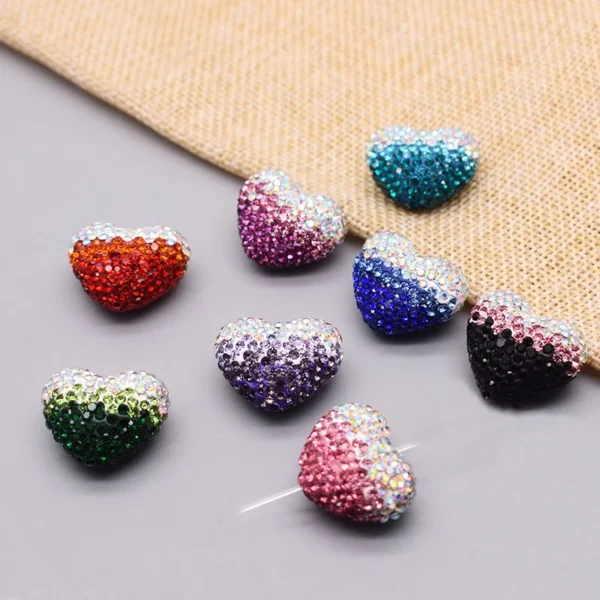 Clay Beads Kit - 23mm Gradient Heart Beads for Jewelry